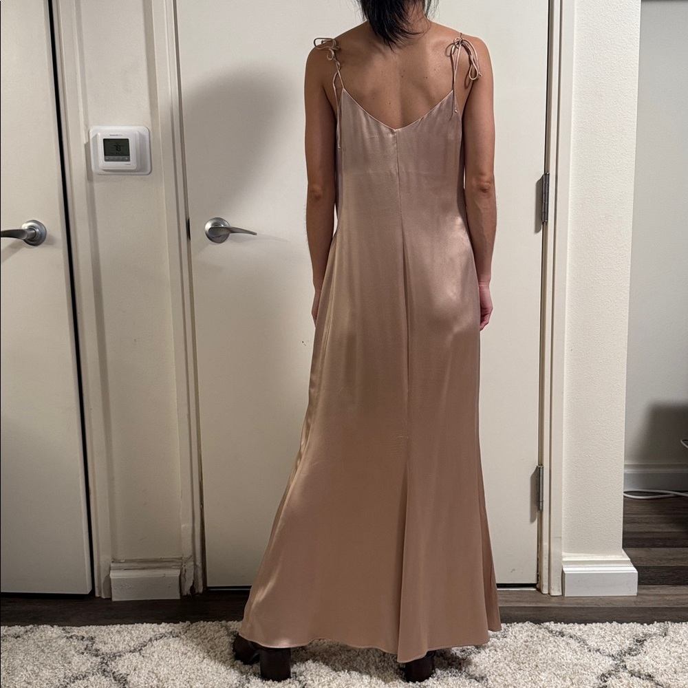 Reformation Shiny Pink Jordyn Slip Dress - Picture 5 of 15